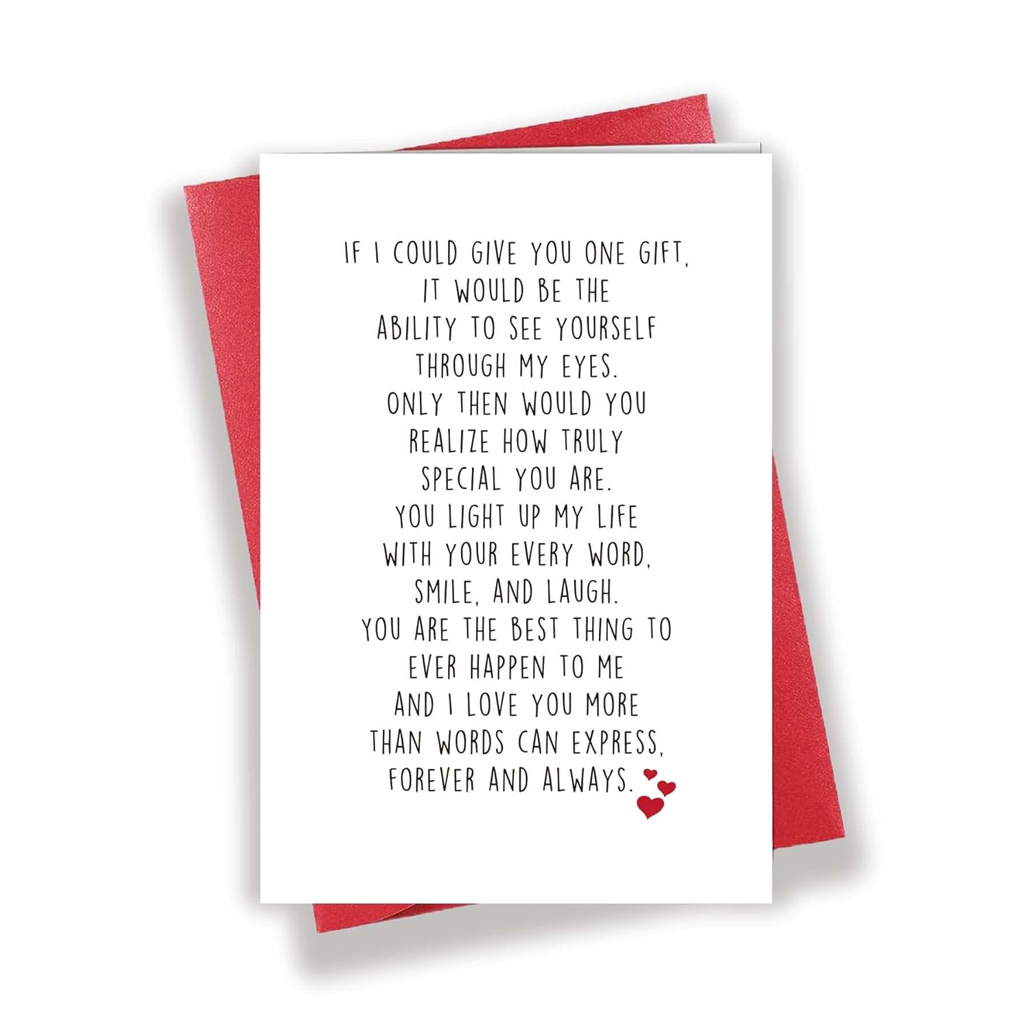 Romantic Love Card For Him Her, Sweet Valentine'S Day Card For Gf Bf, Special Anniversary Greeting Card