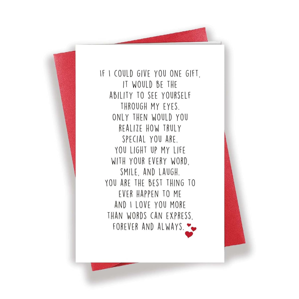 Romantic Love Card For Him Her, Sweet Valentine'S Day Card For Gf Bf, Special Anniversary Greeting Card