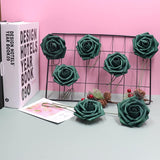 50Pcs Artificial Flower?Real Touch Artificial Foam Roses Decoration Diy For Wedding Bridesmaid Bridal Bouquet Centerpieces Party -Army Green