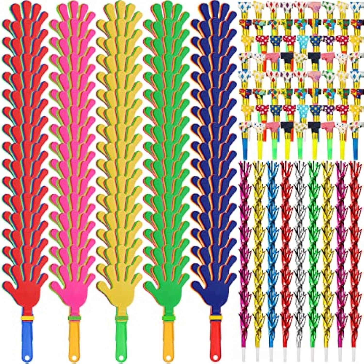 224pcs Party Noise Makers Bulk Fringed Blowouts Horns New Year Party