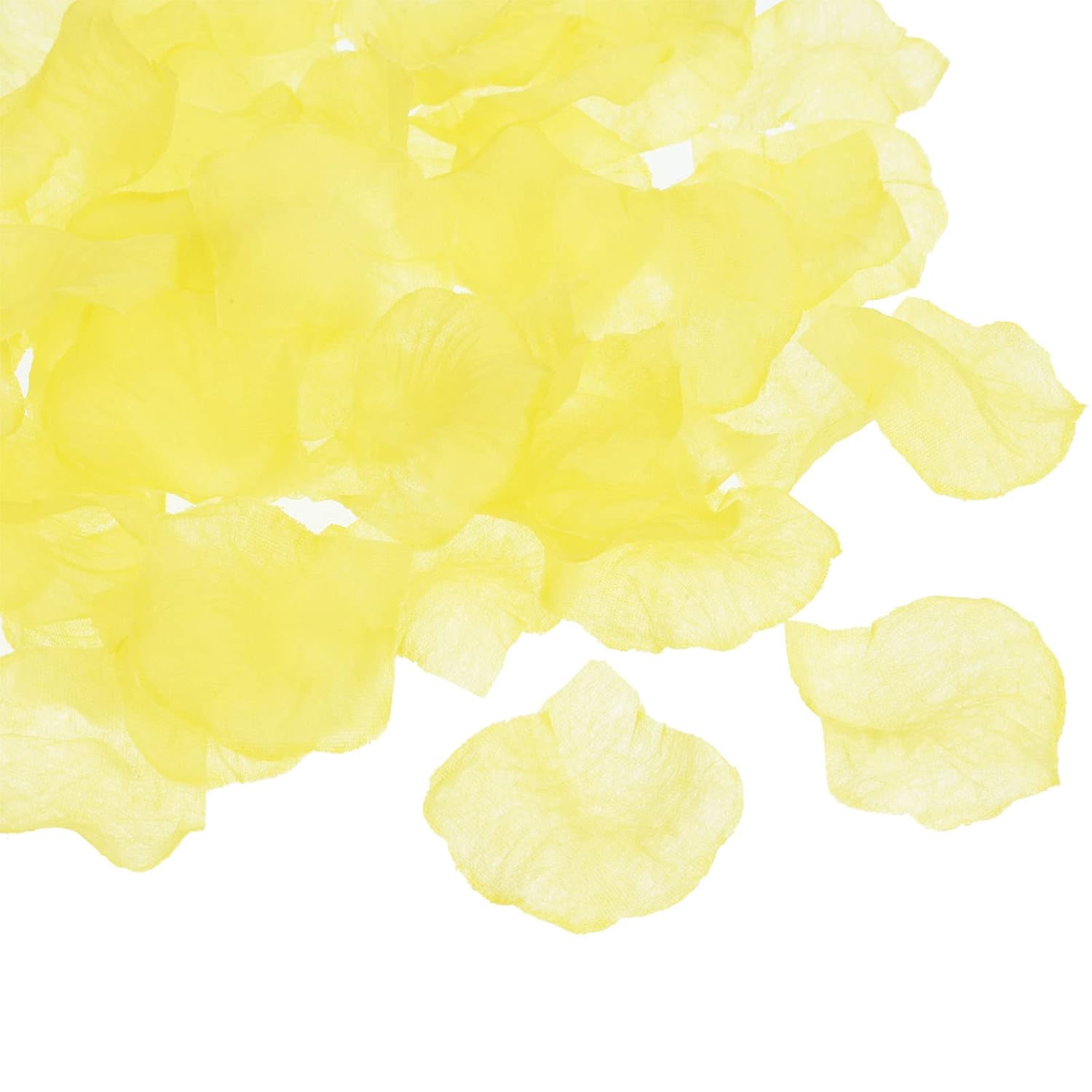 Artificial Rose Petals, 2000Pcs Fake Flowers Silk Petal Decoration Supplies For Romantic Night Wedding Party Event Decor, Yellow
