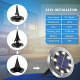 12 Pack 4.6 Inch Solar Garden Lights Waterproof White Landscape Pathway Lights