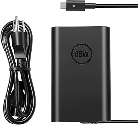 65W USB C Laptop Charger for Dell Latitude XPS Chromebook USB C Power Adapter with Charging Cable