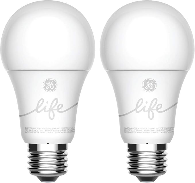 Smart Light Bulbs 2 Pack Soft White Bluetooth LED Bulbs Alexa Google Home Compatible A19 E26