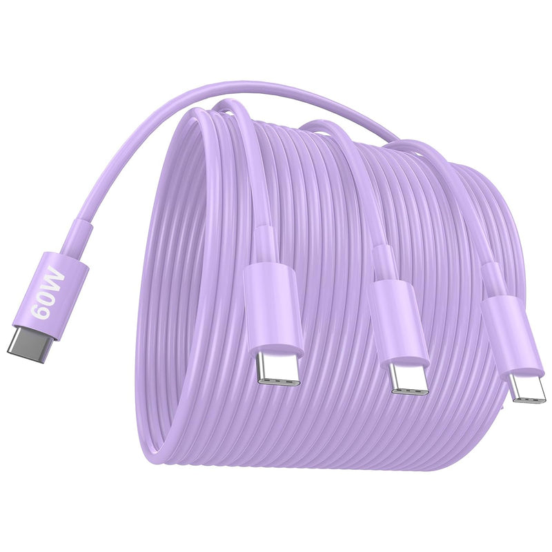 3Pack Usb C Charger Cable 6 Ft 60W Usb C To Usb C Cable Fast Type C Charging C