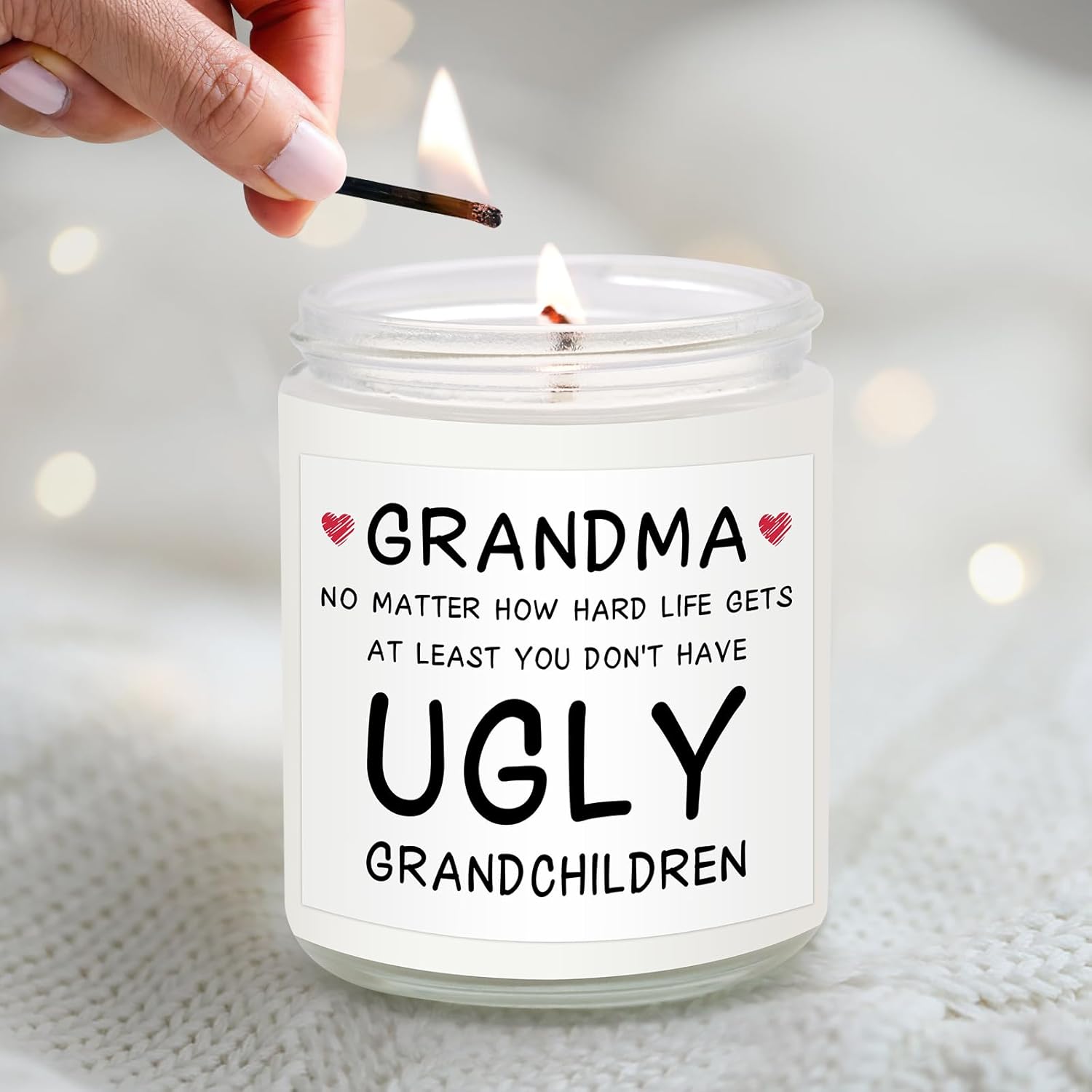 Christmas Gifts For Grandma Women Birthday 2025 Best Nana Grandmother Grandma Gifts From Grandson & Granddaughter Unique Funny Christmas Presents For Grandparents, 100% Soy Wax Candle