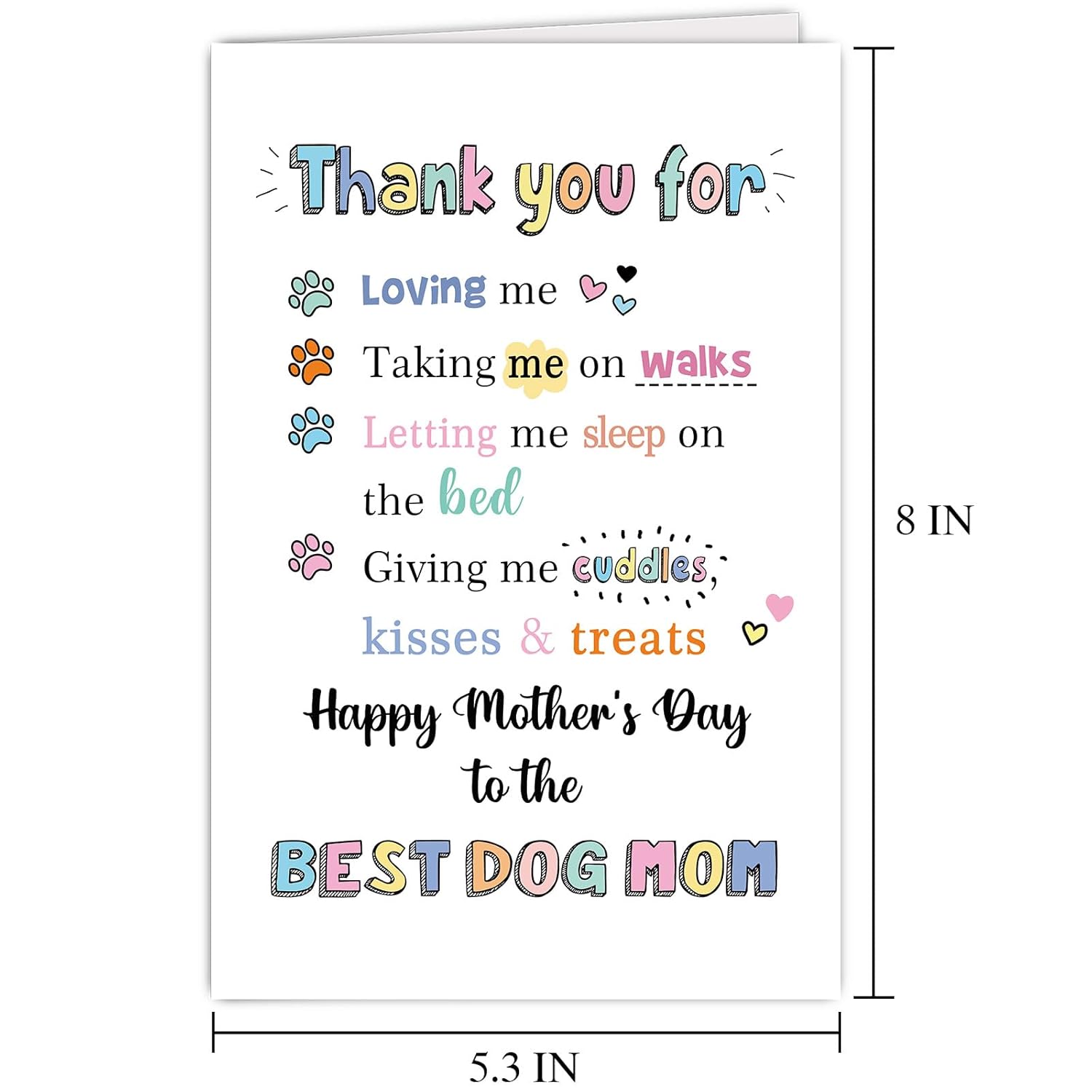 Dog Mom Mother'S Day Card, Cute Mother'S Day Card From Dog, Happy Mother'S Day Card For Dog Owner, Best Dog Mom Card