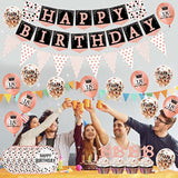 70Th Birthday Decorations For Women - (76Pack) Rose Gold Party Banner,