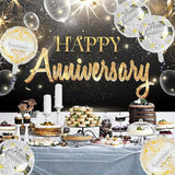 6 Pack Anniversary Round Foil Balloons 18 Inch Party Decorations