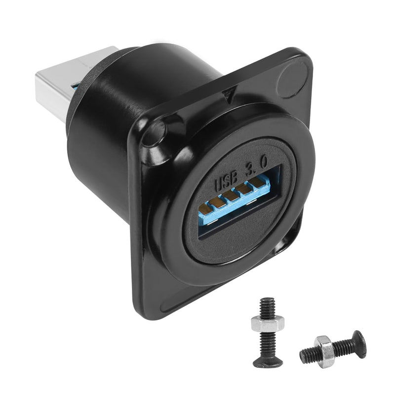 Usb3.0 Male To Female Panel Mount Adapter 5Gbps Usb Plug To Socket Conversion