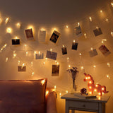 Photo Clip String Lights Led Battery Operated Starry Fairy Copper String Lights With Clips Warm White For Pictures Bedro
