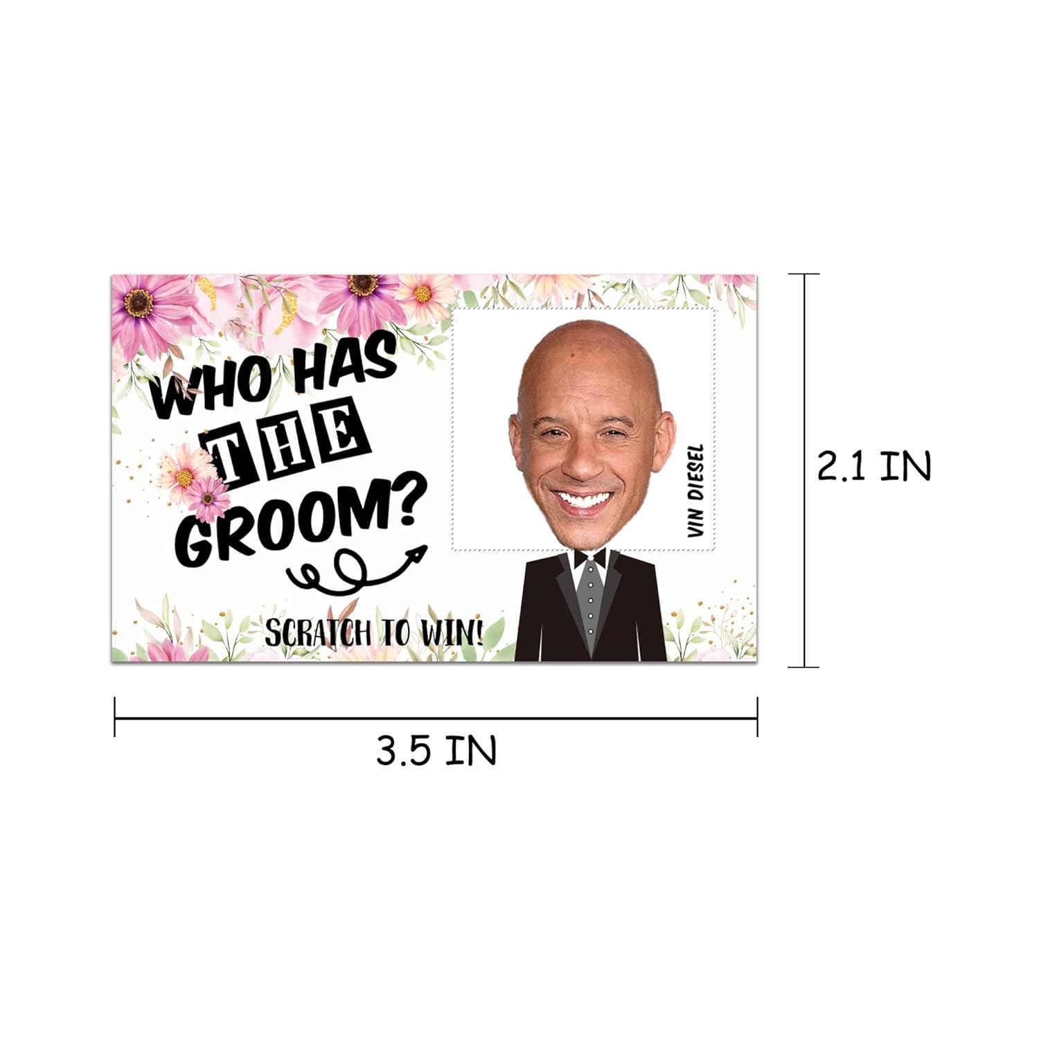 Bridal Shower Games - Who Has The Groom Scratch Off Cards - Floral Scratch Off Cards & Stickers - Bachelorette Party Game - Girls Night Out Activity - Bride Shower Supplies Decorations - 36 Pcs(D03)