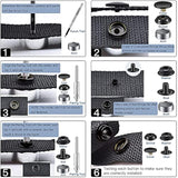 200Pieces (50Sets) 15Mm Snap Fastener Kit Tool Snap Button Kit Snaps F