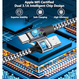 [Apple Mfi Certified] Iphone 17 Charger Cable, 5Pack Usb A To Type C 60W Fast Charging Cord Usb Type C Braided Cable For Iphone 17/17 Air/17 Pro/17 Pro Max/16 Pro/15/Galaxy S25/S24/Pixel/Ipad