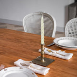 Beeswax Taper Candles Set Of 4,Spiral Taper Candle Dripless Short Candle Sticks For Dinner Wedding Party Christmas Home Decorations - 7 Inch In Height- Off White