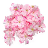 20Pcs Artificial Cherry Blossom Flowers Heads Pink Fake Faux Small Flowers Bulk Crafts Faux Flowers Heads For Diy Bridal Hair Clips Headbands Dress Accessories Wedding Party Decorative