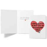 Funny Valentines Day Card For Him Her – Romantic & Fun Anniversary Card With Heart Design – Cute Love Gifts For Wife, Husband, Boyfriend, Girlfriend, Men, Women, Couple – Folded 5"X7", 350Gsm Cardstock With Envelope