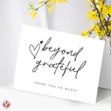 Beyond Grateful – Thank You So Very Much! Appreciation Cards And Envelopes – Weddings, Christmas, Holidays, Small Business, Baby Bridal Showers, Funerals, Graduation – 4.25" X 5.5" – 25 Per Pack