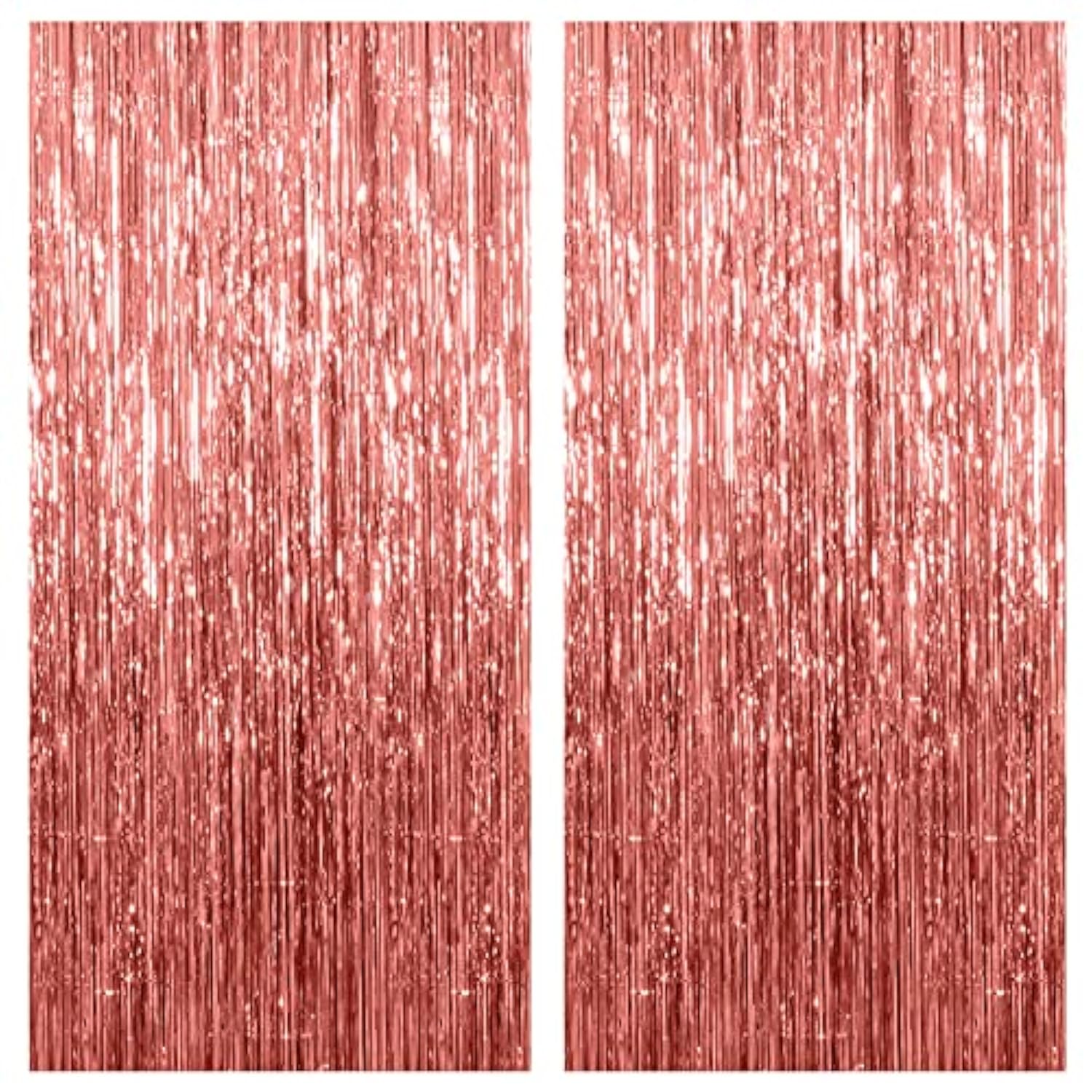 2 Pack Rose Gold Backdrop Birthday Decorations Foil Curtain Bachelorette Party Decor Rose Gold Decor Party Streamers Groovy Birthday Decorations Backdrop