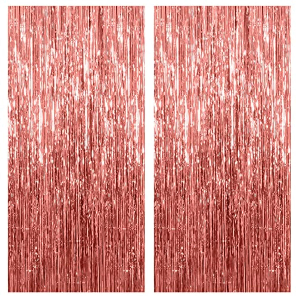 2 Pack Rose Gold Backdrop Birthday Decorations Foil Curtain Bachelorette Party Decor Rose Gold Decor Party Streamers Groovy Birthday Decorations Backdrop