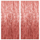 2 Pack Rose Gold Backdrop Birthday Decorations Foil Curtain Bachelorette Party Decor Rose Gold Decor Party Streamers Groovy Birthday Decorations Backdrop