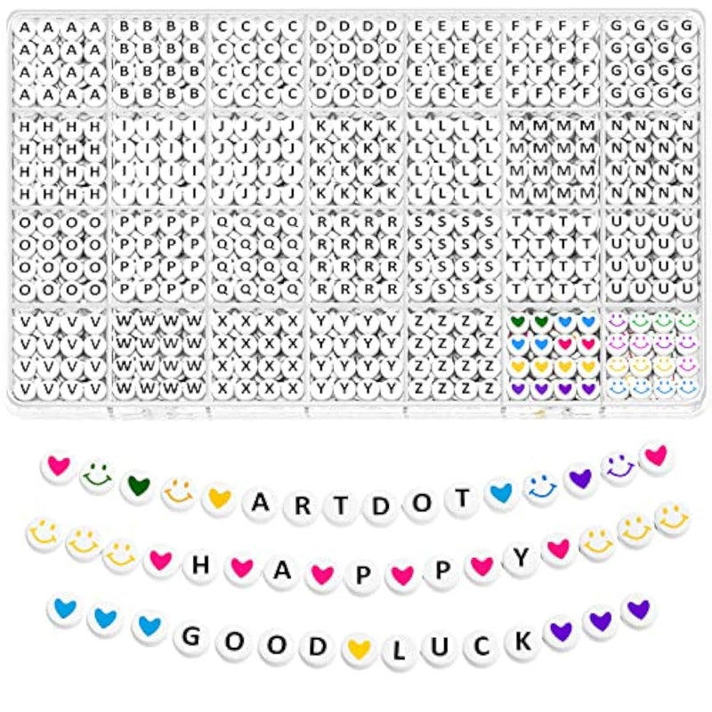1400 Pcs Letter Beads, 28 Styles Friendship Bracelets Assorted Alphabet Preppy Jewelry Making Kit With Case