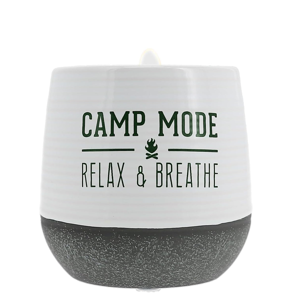 Pavilion Gift Company - Camp Mode - 11oz Wax Reveal Secret Surprise Message Single-Wick Jasmine Scented Candle Outdoorsy Adventurous Camper Lover Friend Gift RV Cabin Tent Camping Housewarming Present