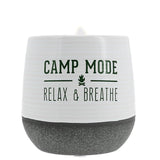 Pavilion Gift Company - Camp Mode - 11oz Wax Reveal Secret Surprise Message Single-Wick Jasmine Scented Candle Outdoorsy Adventurous Camper Lover Friend Gift RV Cabin Tent Camping Housewarming Present