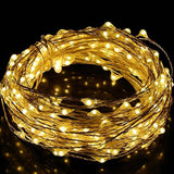 40 Ft 240 Led'S Silver Wire Lights,Remote Battery Operated Led String Lights 8 Lighting Mode Waterproof With 13 Key Remo