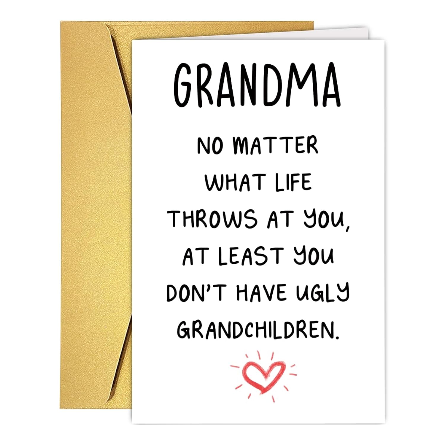Funny Mothers Day Card Gifts For Grandma Nana Grandmother, Humor Grandma Birthday Card, Cool Gag Unique Funny Gifts Ideas From Grandson Granddaughter