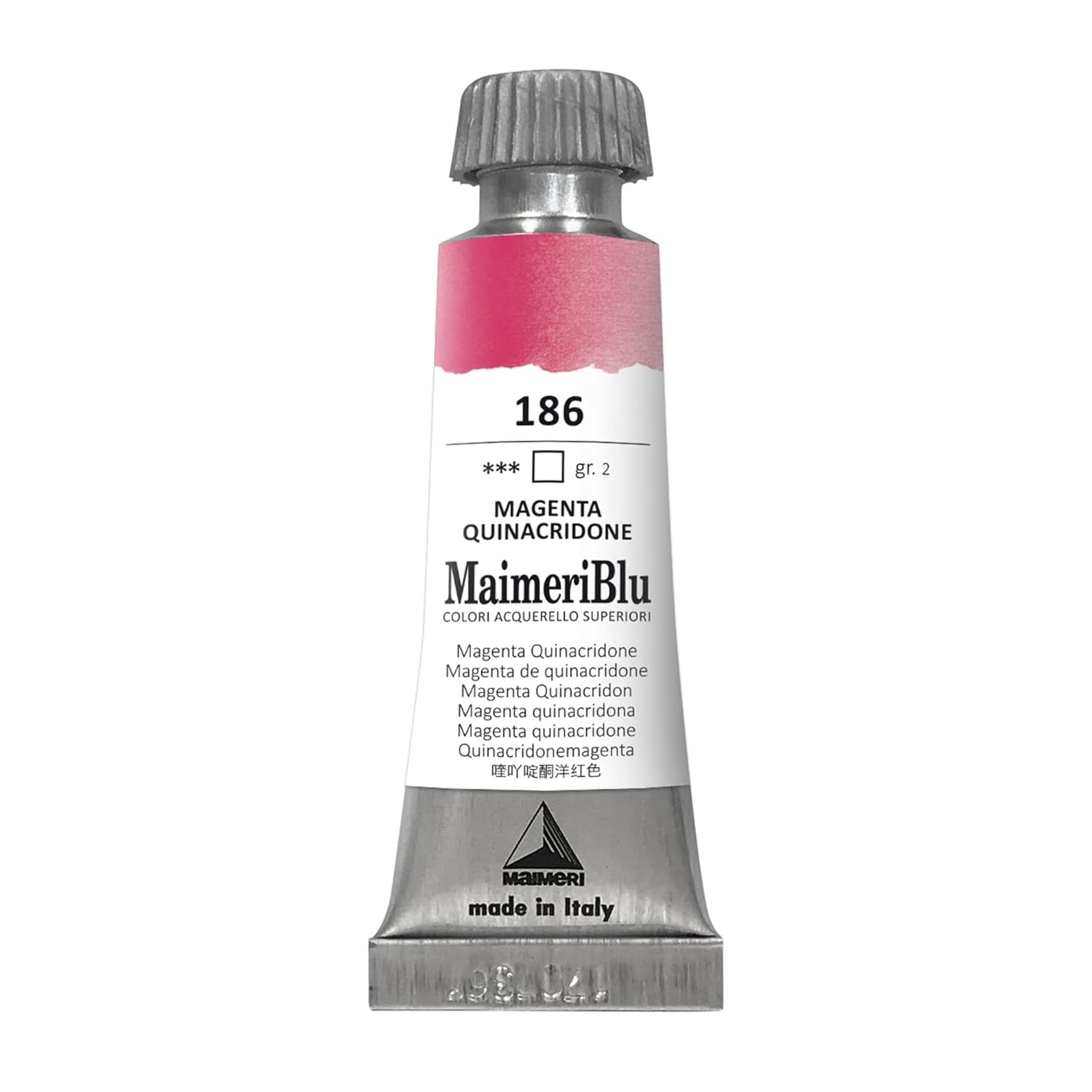 MaimeriBlu 12ml Single-Pigment Watercolor Paint - Magenta Quinacridone PR202 Professional Watercolor Paint - Lightfast and Transparent Watercolor Paint Tube for Artists