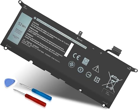 DXGH8 7.6V 52Wh Replacement Battery for Dell XPS 13 9370 9380