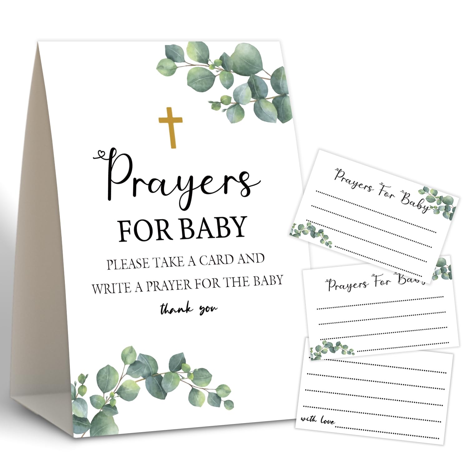 Eucalyptus For Shower,Prayers For Baby,Prayer Cards For Baby Shower,Baby Bible,Baby Shower Games,Pregnancy Prayer Cards,Baby Shower Guest Book,Christian Bible,50 Prayer Cards & 1 Sign -1