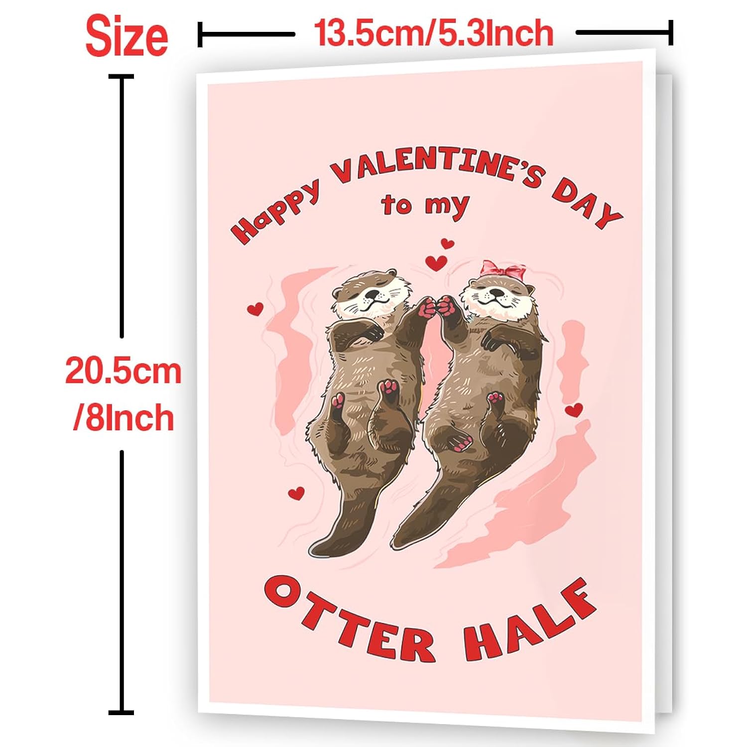 Lovely Otter Valentines Day Card, Funny Valentines Card For Wife,Husband,Couple,Boyfriend,Girlfriend,Romantic Valentines Day Gift For Him Her