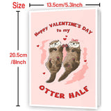 Lovely Otter Valentines Day Card, Funny Valentines Card For Wife,Husband,Couple,Boyfriend,Girlfriend,Romantic Valentines Day Gift For Him Her