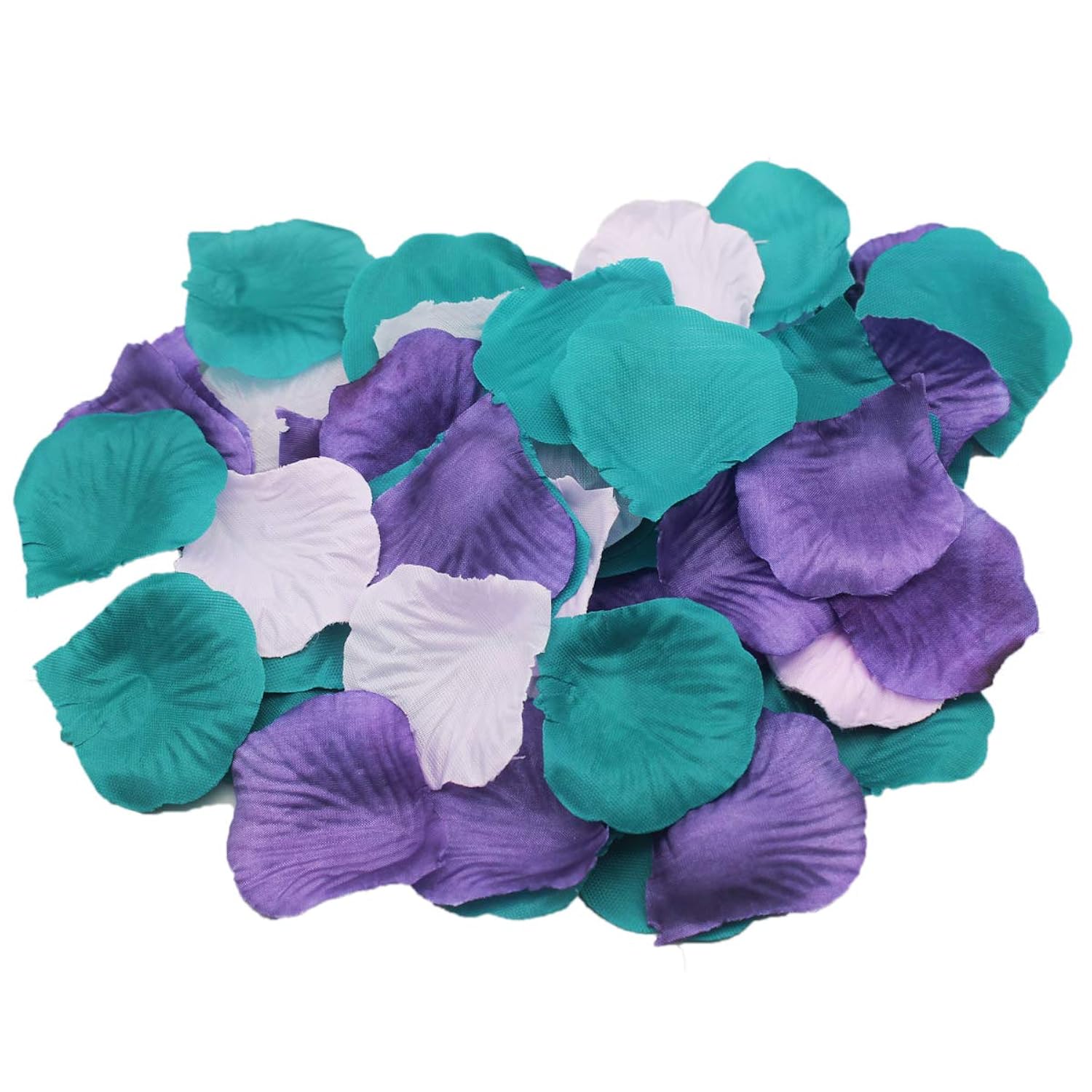 900 Pack Purple Lavender Turquoise Teal Flower Rose Petals Mermaid Party Wedding Cake Table Confetti Centerpieces Girl Baby Shower Birthday Bridal Shower Party Garden Aisle Decoration