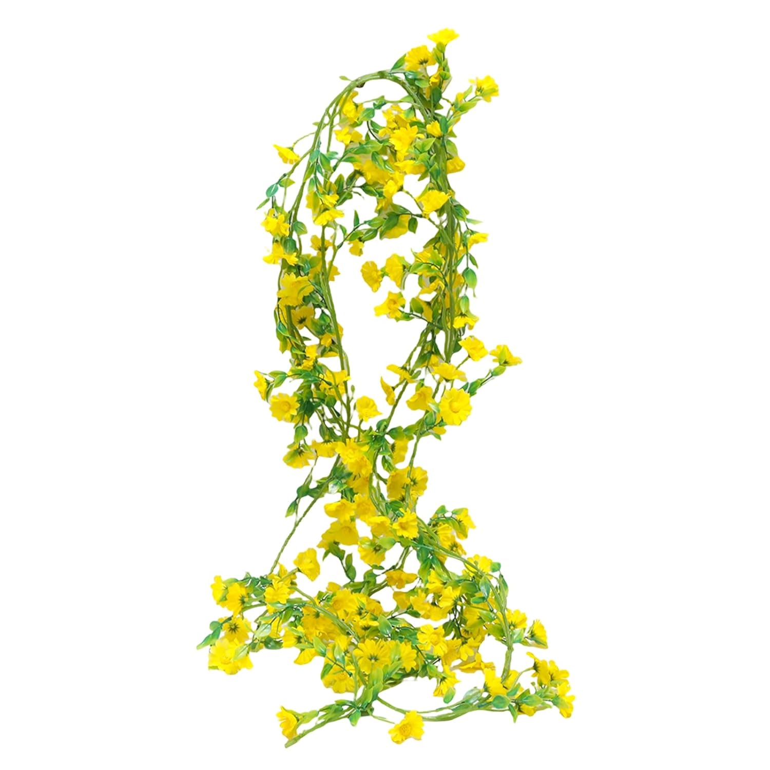 2 Strands Yellow Daisy Garland 13 Ft Artificial Flower Garland Hanging Daisy String, 1.6 Inch Flower
