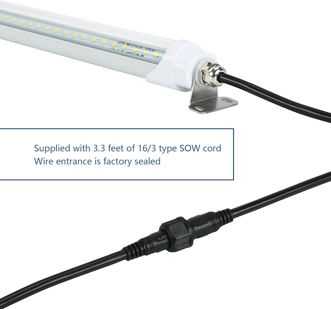 4FT T8 LED Refrigerator Tube Light 18W 2520LM 5000K Daylight Cooler Freezer Light with Clear Lens