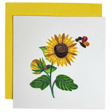 Handcrafted Quilling Sunflower Greeting Card For Mother'S Day, Father'S Day, Birthday, Anniversary, Beautiful And Unique Design, Blank Inside Ready To Gift, Includes Envelope