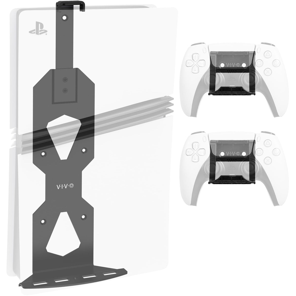 VIVO Steel Wall Mount Bracket Designed for PS5 Gaming Console, Vertical Display for PlayStation 5, Open Design, Black, MOUNT-PS5B