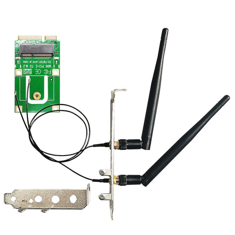 Mini Pcie To M.2 Wireless Adapter With Sma Antenna For Ngff M.2 Key E/A+E Wire