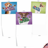 - 10 Blank Dog Cards Assorted (4 X 5.12 Inch) - Adorable Boxed Animal Note Cards For All Occasions - Dog Love You This Much M6611Ocb