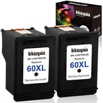 60XL Ink, Remanufactured 2-Pack Black for Photosmart C4680/DeskJet F2430