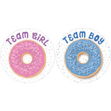 Donut Gender Reveal Party - We Donut Know - Team Boy Or Team Girl - 40 Stickers