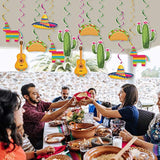 20-Pack Mexican Fiesta Hanging Swirls Colorful Taco Party & Cinco de Mayo Decorations