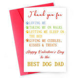 Funny Valentines Day Card For Dog Dad,Thank You Dad Valentines Day Gifts,Cute Dog Dad Valentines Day Card,Valentines Day Gifts From Dog