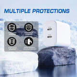 Iphone 17 Pro Max Charger Fast Charging,[2-Pack] 35W Dual Port Usb C Fast Charger Block&Extra Long 10Ft 60W Usb C To C Cable Pd Quick Adapter 3.0 For Apple Iphone 17 Pro Max/17 Air/17 Plus/16/16E/15