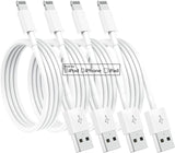 4 Pack Apple MFi Certified Lightning Charging Cable 6FT Fast Charger Cord for iPhone 14 13 12 11 iPad