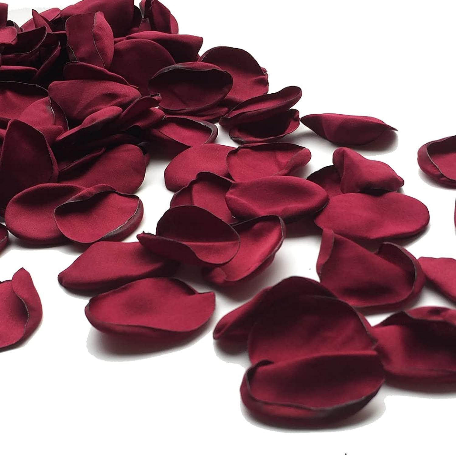 200Pcs Silk Rose Petals Burgundy Artificial Flowers Petals Flower Girl For Wedding Romantic Night Valentines Party Dinner Table Decoration
