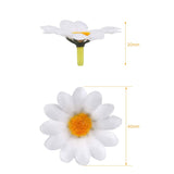 120Pcs Silk Daisy Faux Flowers, Artificial Daisy Heads, Faux Daisies For Wedding, Party Decorations, Diy Crafts (White)
